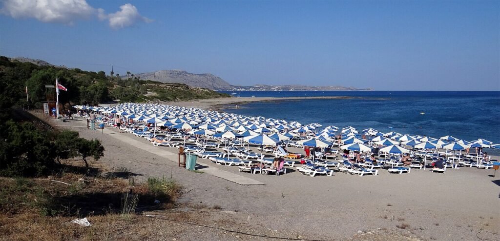 Kiotari Beach in Rhodes, Greece