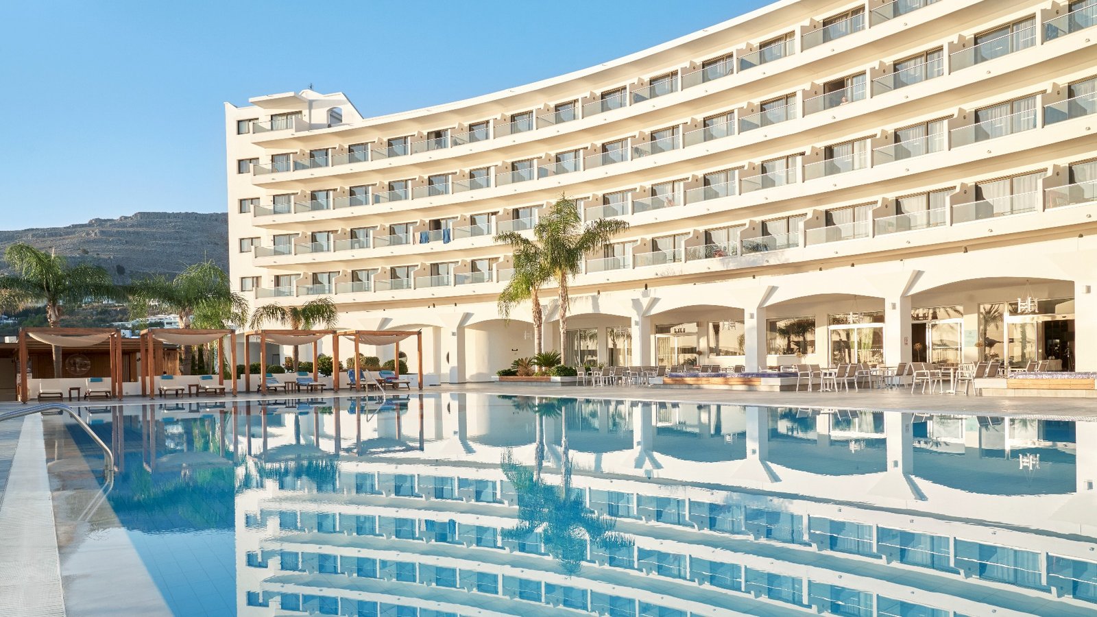 Main swimming pool at TUI BLUE Lindos Bay near Lindos