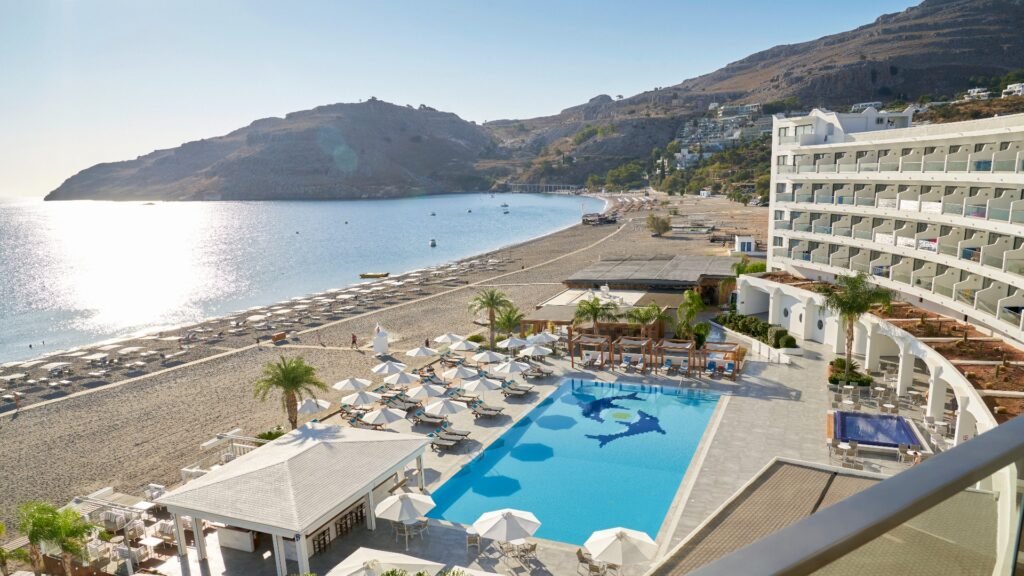 tui blue lindos bay pool overview